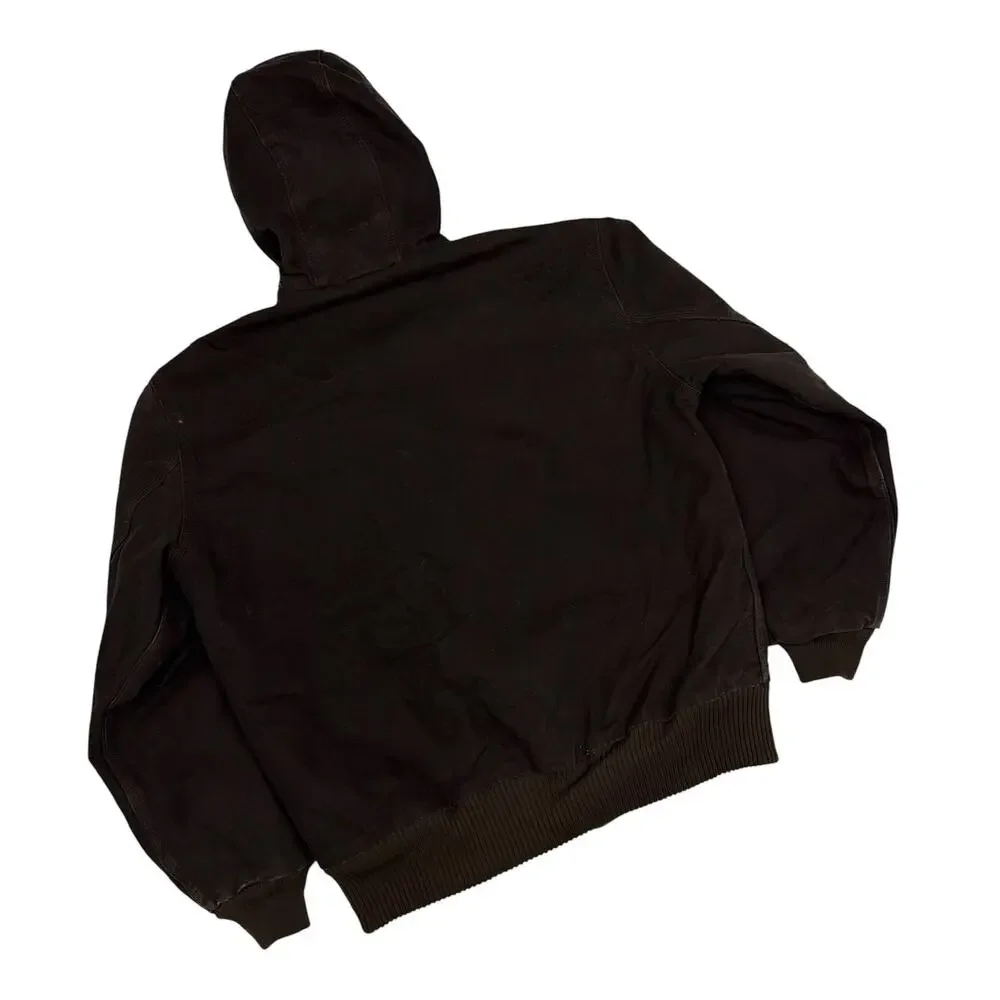 Carhartt J130 DKB brown hooded work wear jacket